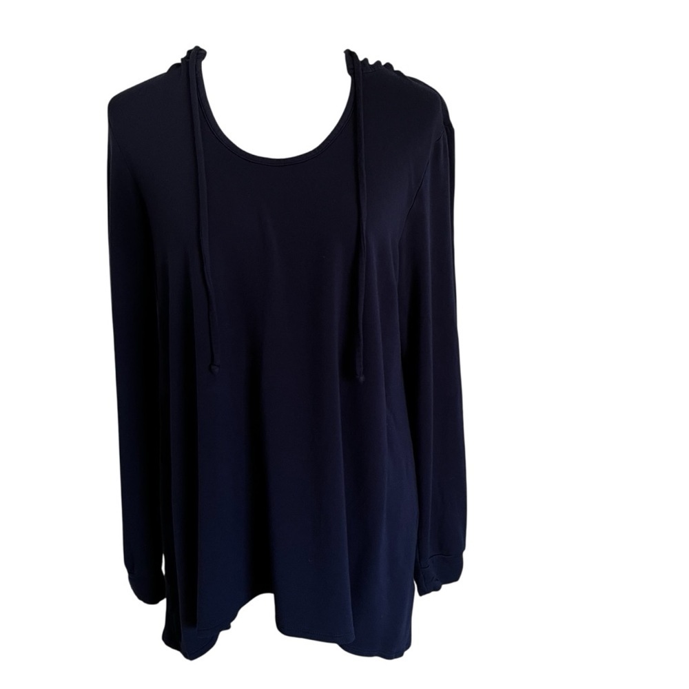 Green Tea Women’s XL Navy Blue Hoodie Soft Loose Rayon Spandex